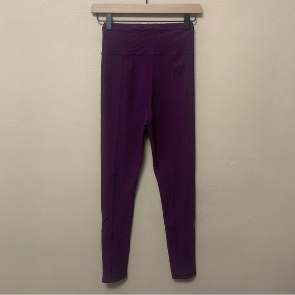 For Love & Lemons Seamed Rib Legging Size Small Plum Purple - Picture 8 of 12